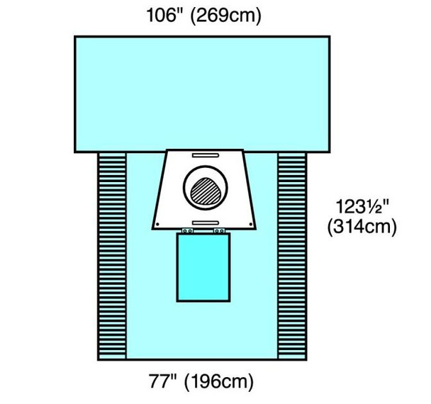 Cardinal Health HEALTH CONVERTORS® 29781 C-Section Birth Pack, Includes: 106in. x 122in. Cesarean Birth Drape with Fluid Pouch and Fenestration; 3000ML Placenta Basin with Lid; 44in. x 90in. Back Table Cover; (3) Gown, Large; 2 oz Non-Sterile Bulb Sy