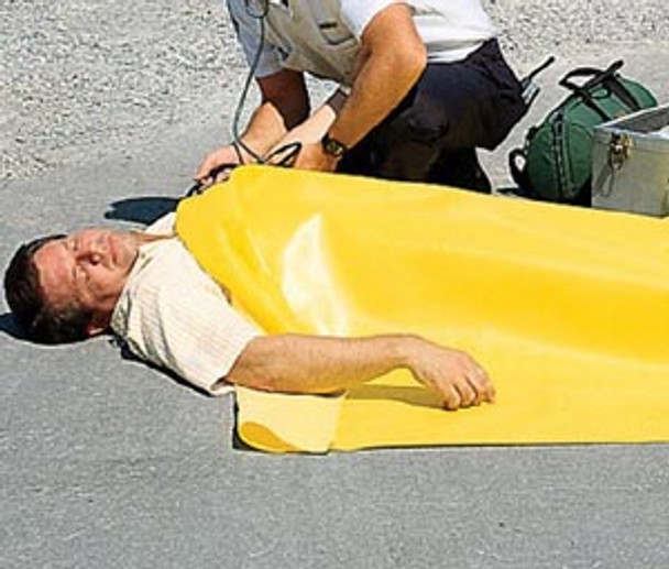TIDI Products, LLC 980077 Emergency Blanket, 56in. x 90in., Bright Yellow, 24/cs , case