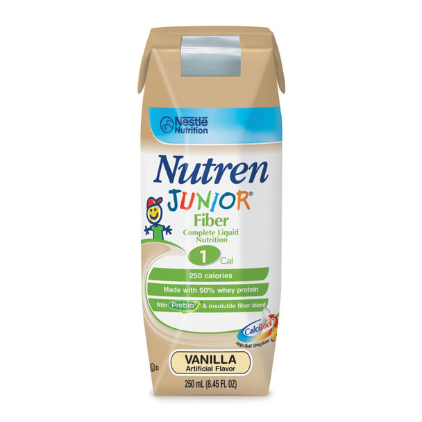 Nestle Healthcare Nutrition NUTREN® JUNIOR® 9871616063 Nutren Junior®, Fiber Unflavored UltraPak® Spikeright™, 250 mL Tetra Prisma, Vanilla, 24/cs (Products can , case