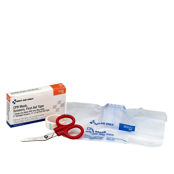 First Aid Only/Acme United Corporation 90638 CPR Mask, Scissors, Tape Roll, 1ea/bx (DROP SHIP ONLY - $150 Minimum Order) , each