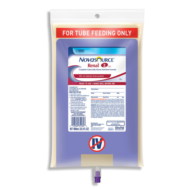 Nestle Healthcare Nutrition NOVASOURCE™ 35180100 Novasource™ Renal SpikeRight™ 1000mL Closed System Containers, 6/cs , case