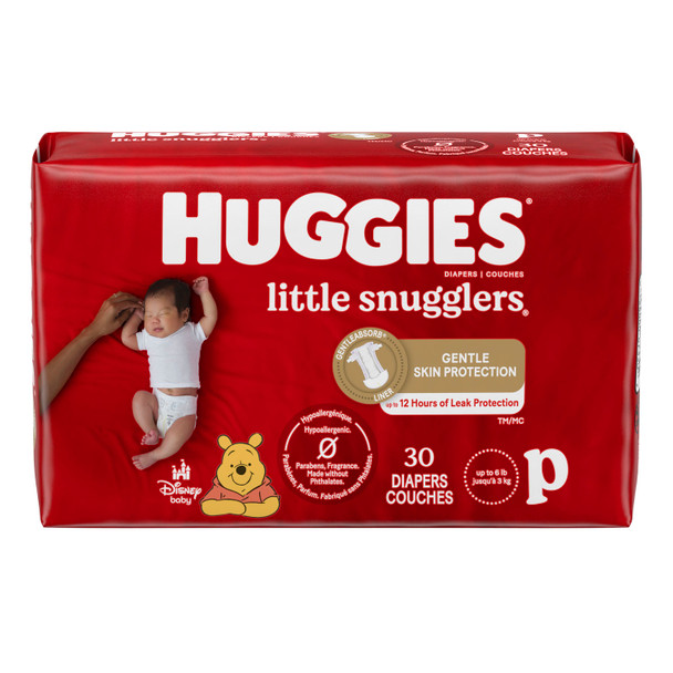 Kimberly-Clark Consumer HUGGIES® 67330 Preemies Diapers, up to 6 lbs, 30/pk, 6 pk/cs (US Only) , case
