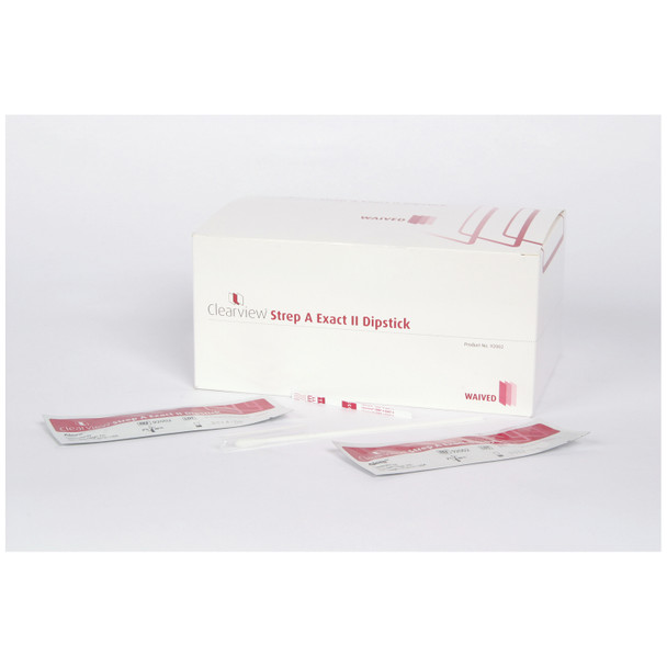 Abbott Point Of Care POC CLEARVIEW® 4581225020 Strep A Dipstick Test Kit, Results in 1 Minute, 30 test/kit (Cat.# 92002/6210KCV) (Continental US+HI Only) , kit