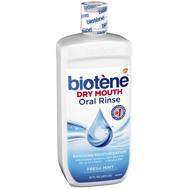 Haleon US Services Inc. BIOTÈNE® 60000000045015 Biotene Dry Mouth Oral Rinse, Fresh Mint, 16 oz. bottle, 4/pkg, 2 pkg/cs (Item is Non-Returnable) , case