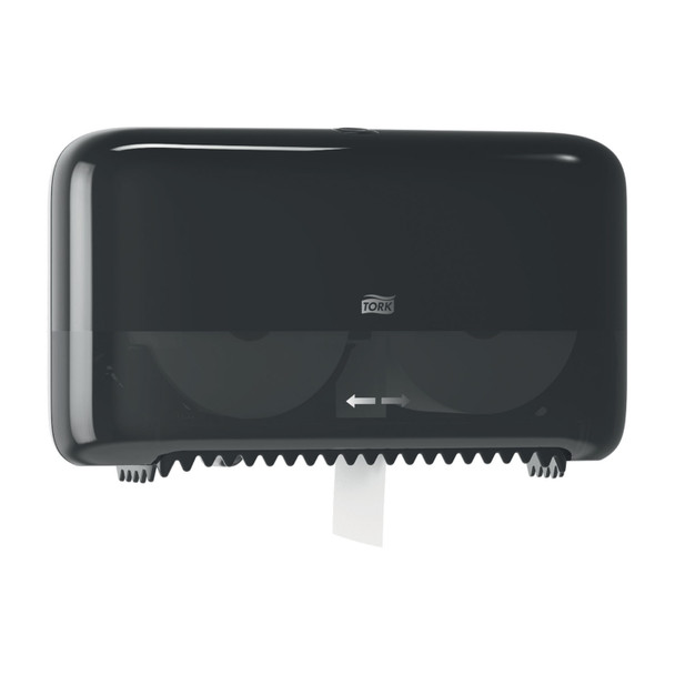 Essity Professional Hygiene North America, LLC 473208 Elevation Bath Tissue Dispenser, Coreless, High Capacity, Universal, Black, T7, Plastic, 8.2in. x 14.2in. x 5.1in. (234 cs/plt) , each