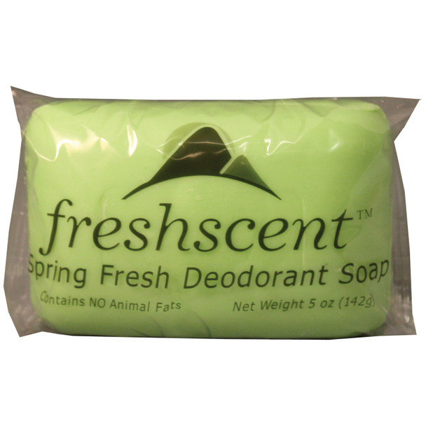 New World Imports WORLD IMPORTS FRESHSCENT™ SDS5 Soap, Spring Fresh Deodorant Scent, 5 oz Bar, Vegetable Based, Individually Wrapped, 72/cs , case