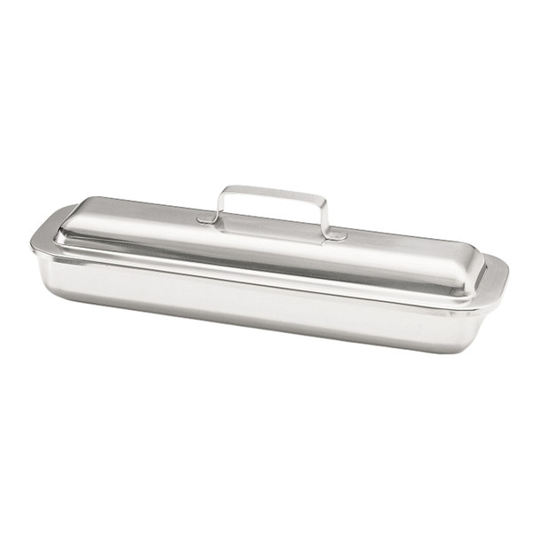 Dukal Corporation 4265 Instrument Tray Only, with Strap Handle, 12in. x 3.2in. x 2in., Stainless Steel , each