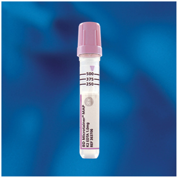 BD MICROTAINER® 363706 MAP Microtube For Automated Process with K2EDTA 1.0mg, BD Microgard™ Closure, 50/bx (Continental US Only) , box