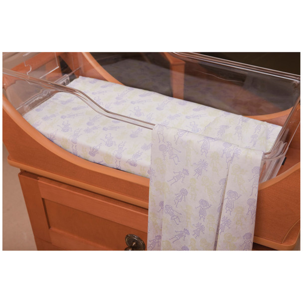 Encompass Group/TECHStyles® 46150-066 Bassinet Sheet, Elastic Corners, Heavyweight, Limited Use, 13in. x 27in., Bears & Balloons Print, 25/bg, 8 bg/cs , case