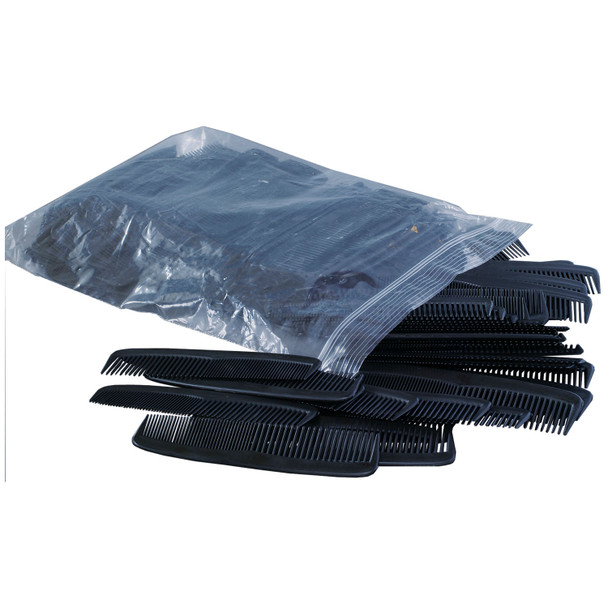 New World Imports C5P Comb, 5in. Black, 144/bg , bag