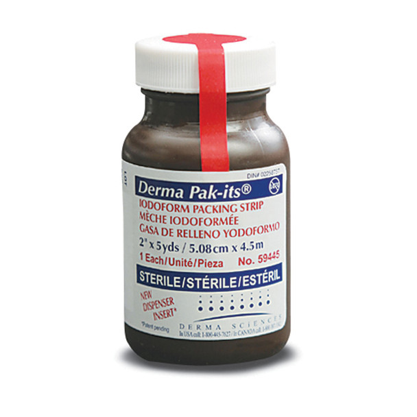 Gentell PAK-ITS® 59445 Iodoform Packing Strip with Dispenser,, 2in. x 5 yds, 12/cs , case