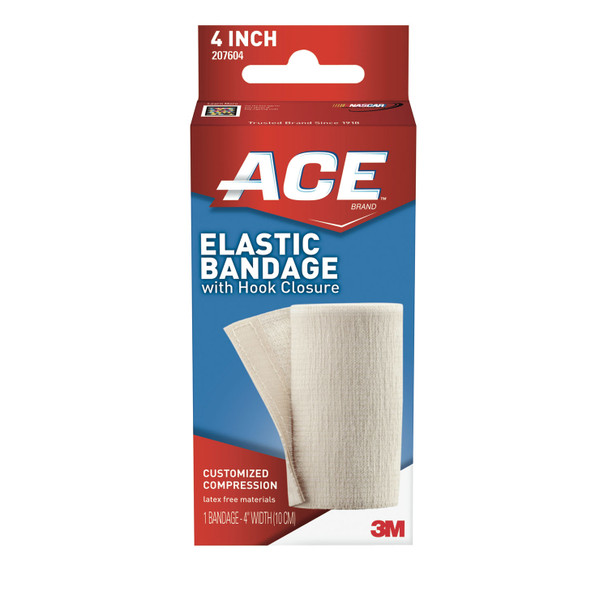 3M Personal Safety Division PSD ACE™ 207604 4in. Elastic Bandage with Hook Closure, 72/cs (Continental US+HI Only) , case