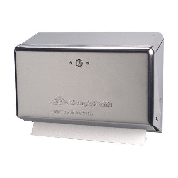 Georgia-Pacific Consumer Products 54720 Chrome Multifold Space Saver Towel Dispenser, 4¼in.W x 11.63in.D x 8½in.H, 1/cs (CS=EA) (Vendor MOQ 10 CS - Must buy in multiples of 10) (DROP SHIP ONLY) , each