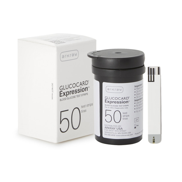 Arkray USA, Inc. GLUCOCARD® EXPRESSION™ 570050 Test Strips, 50/btl (Minimum Expiry Lead is 90 days) (US Only) , bottle