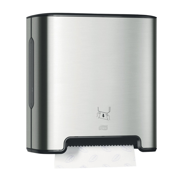 Essity Professional Hygiene North America, LLC TORK MATIC® 461002 Hand Towel Dispenser, Universal, Metal/ Plastic, Stainless Steel, H1, 15.8in. x 13.6in. x 8.1in. (65 cs/plt) , each