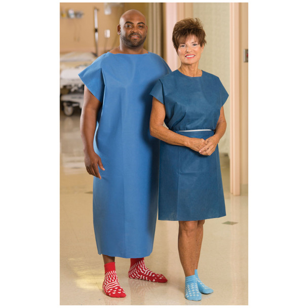 Encompass Group/TECHStyles® 45419-102 Patient Gown, Limited Use, Bariatric Size, 8-10XL, Blue, 12/cs , case
