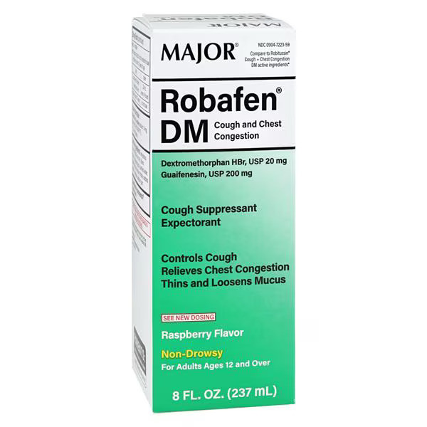 Major Pharmaceuticals 701303 Robafen DM, 240mL, Compare to Robitussin® DM Cough, NDC# 00904-7223-59 , each