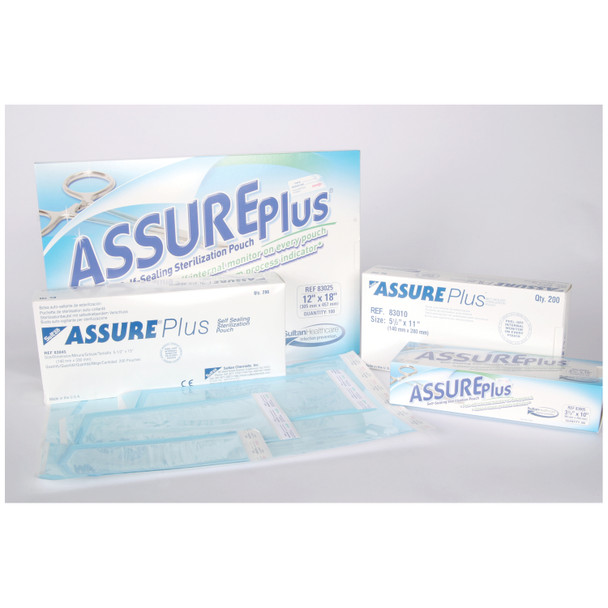 Sultan Healthcare, Inc. ASSURE PLUS™ 83005 Sterilization Pouch, 3½in. x 10in., 200/bx , box
