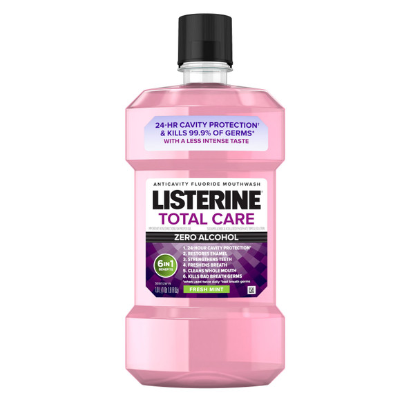 Kenvue Oral LISTERINE® 30671 Listerine® Total Care Zero™ Mouthwash, Alcohol Free, Fresh Mint, 1L, 6/cs (Continental US+HI Only) (Pricing Subject to Change without Prior Notification) , case