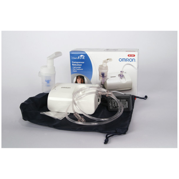 Omron Healthcare, Inc. COMP-AIR® NE-C801 Virtual Valve Technology (VVT) Nebulizer Kit, Mouthpiece, Tubing, AC Adapter, Carry Bag & Filters (US Only) , each