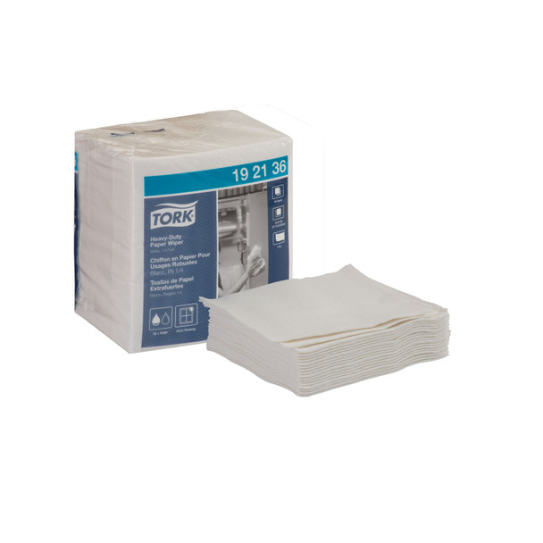 Essity Professional Hygiene North America, LLC 192136 Paper Wiper, Heavy-Duty, 1/4 Fold, 1-Ply, White, 13in. x 12.5in., 56 sht/pk, 16 pk/cs (24 cs/plt) (42 cs/plt) , case