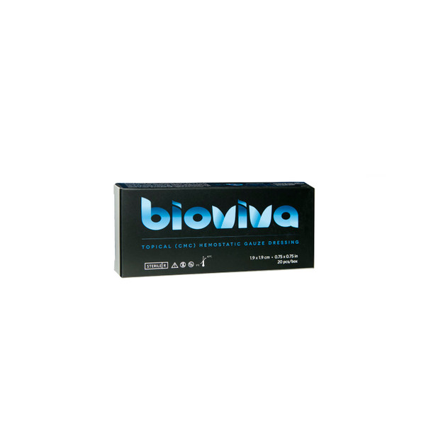 3D Dental BHG Bioviva Hemostatic Gauze (Gelfoam Comparable), 20/bx (Dual Dressing Per Each Blister Pack) (US Only, Excluding IN and ND) , box
