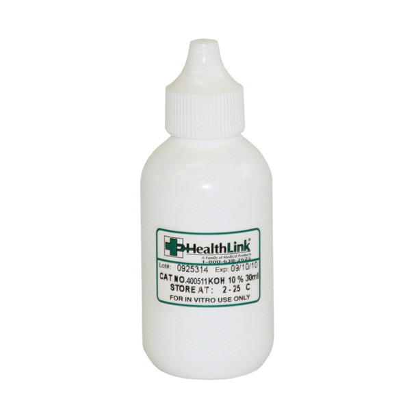 EDM3 Company LLC 400511 Potassium Hydroxide, 10%, Dropper Bottle, 2 oz (Item is Non-Returnable) (US Only) (HAZMAT Fees Apply, cannot ship via Air or to AK, GU, HI, MP, PR, VI) , each