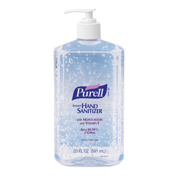 GOJO Industries, Inc. PURELL® 3023-12 Instant Hand Sanitizer, 20 fl oz Pump Bottle, 12/cs (HAZMAT Fees Apply, cannot ship via Air or to AK, GU, HI, MP, PR, VI) , case