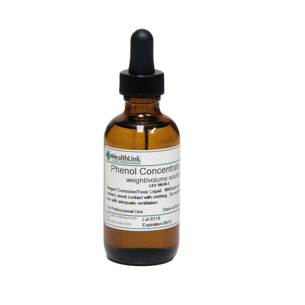 EDM3 Company LLC 400508 Phenol, 89%, Dropper Bottle, 2 oz (Item is Non-Returnable) (US Only) (HAZMAT Fees Apply, cannot ship via Air or to AK, GU, HI, MP, PR, VI) (DROP SHIP ONLY) , each