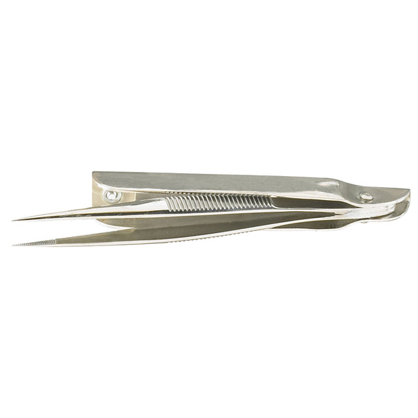 Integra Miltex V96-329 Splinter Forceps, 3in., Magnifying Lens in Black Plastic Case , each