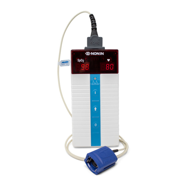 Nonin Medical, Inc. 113303-001 Model 8500 Handheld Pulse Oximeter, Includes: (1) 8000AA Adult Finger Clip SpO2 Sensor, (6) AA Alkaline Batteries, and (1) 8500 Series Operator's Manual on CD Rom (Continental US Only - including Alaska & Hawaii) , each