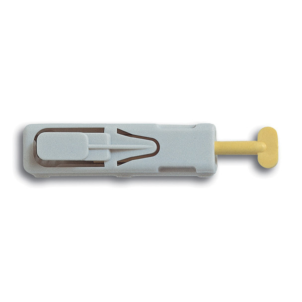 Owen Mumford MUMFORD UNISTIK® AT0702 Lancet, Normal/ Medium Flow, 23G, 1.8mm Penetration Depth, Yellow, 100/bx (US & Canada Only) , box