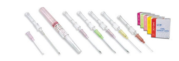 Exel Corporation 26746 IV Catheter, 22G x 1in., 50/bx, 4 bx/cs (60 cs/plt) , case