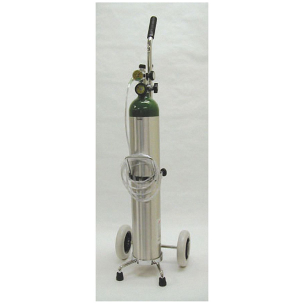 MADA Medical Products, Inc. 1630ME 685 Liter Aluminum Oxygen Kit, in.Ein. Cylinder, Empty, 1603ME Cylinder, 1309A Adj. Flow Regulator (2-8 LPM), Nasal Cannula, Cart, Mada Valve System , each