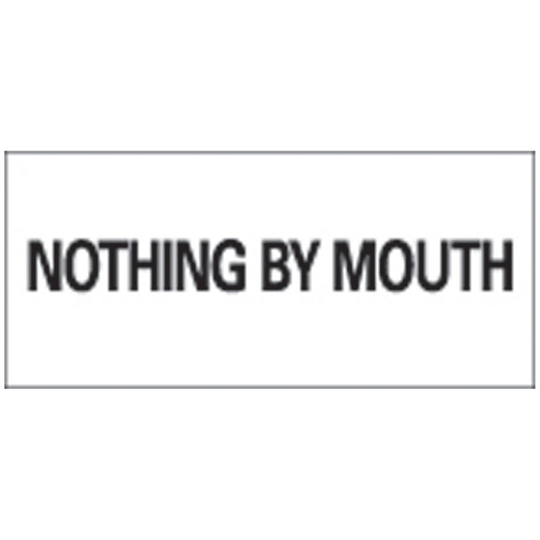 Precision Dynamics (formerly PDC Timemed) N-13 Nothing By Mouth Patient Chart Labels, 1in. x 2¼in., White, 222/rl , roll