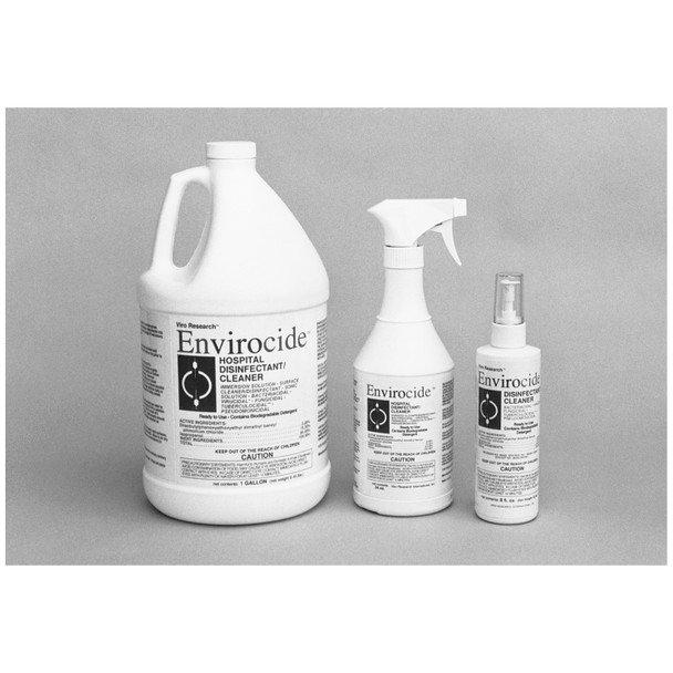 Metrex Research Corporation ENVIROCIDE® 13-3300 Surface Disinfectant, Gallon Refill, 4/cs (36 cs/plt) (Minimum Expiry Lead is 90 days) (Item is Non-Returnable) (US Only) (HAZMAT Fees Apply, cannot ship via Air or to AK, GU, HI, MP, PR, VI) , case