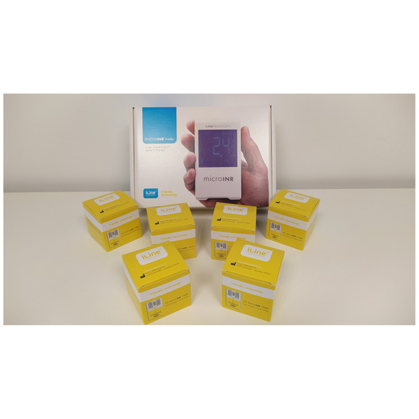 iLine MicroSystems SKA0001AD MicroINR Starter Kit Includes: microINR Meter Kit (KTC0001AD: Qty 1) and micro INR Chip (CHC0025AD: 6 boxes of 25 microINR Chips), 1/kt (HAZMAT Fees Apply, cannot ship via Air or to AK, GU, HI, MP, PR, VI) (Not Available 