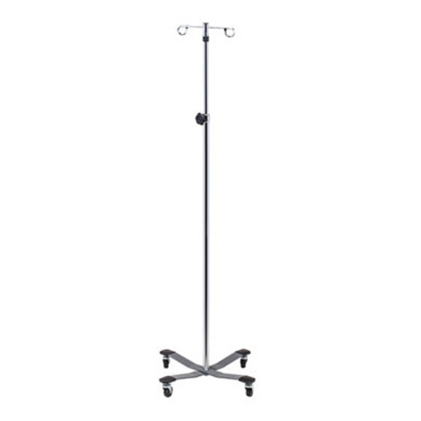 IV-31 Clinton Industries IV Pole, Heavy Base w/ 2 Hooks