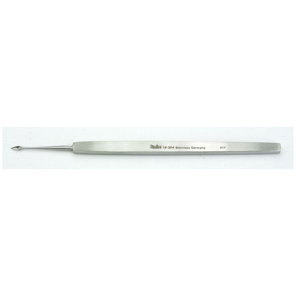 Integra Miltex 18-304 Walter Corneal Spud, 4 5/8in., Curved Blade 4mm , each