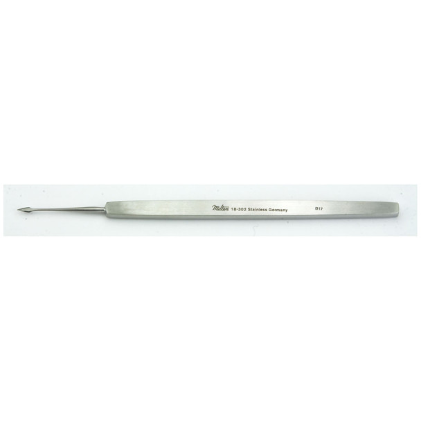Integra Miltex 18-302 Walter Corneal Spud, 4 5/8in., Straight Blade 4mm , each