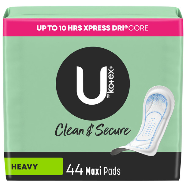 Kimberly-Clark Consumer 49062 Kotex Maxi Pads, Heavy, Premium, 44pk, 3 pk/cs (US Only) , case