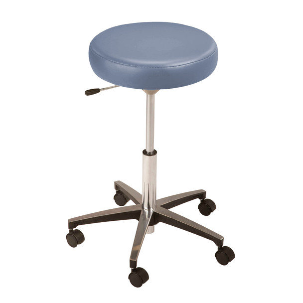 MTI - Medical Technology Industries, Inc. 322-00-221 Stool, Pneumatic Hand Operated, Chrome Base without Backrest, Premium-Blue Ridge (DROP SHIP ONLY) (Continetal US & Canada) , each