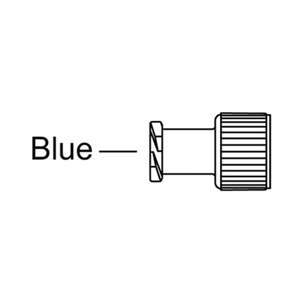 MX491B ICU Medical Male/Female Port Cap W/Recessed Male (Blue) 100/Ca