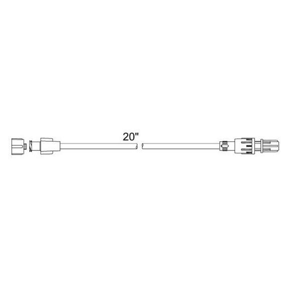 MX450SL ICU Medical 20 In. Ext. Set Mlss 50/Ca