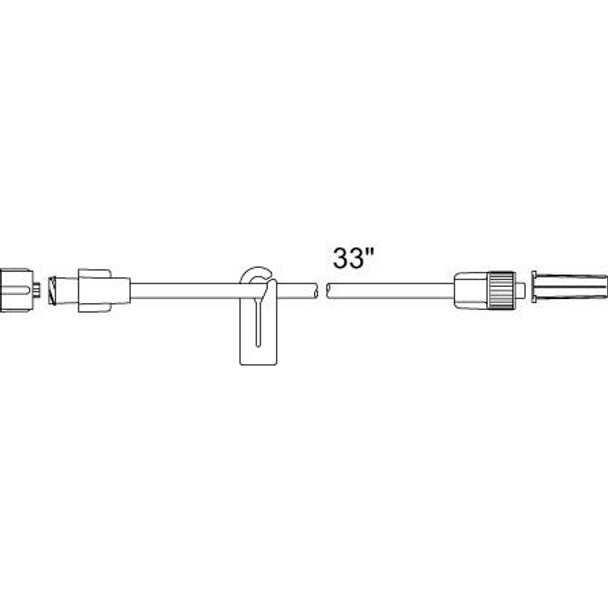 MX455FL ICU Medical 33In (83.8Cm) Ext Set W/Mll, Apv=4.0Ml 50/Ca