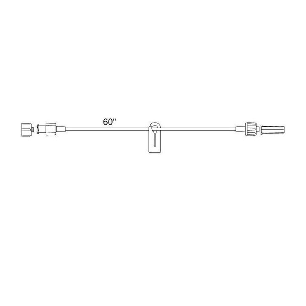 MX448L60 ICU Medical 60In (152.4Cm) Ext Set W/Mll, Apv=1.8Ml 50/Ca