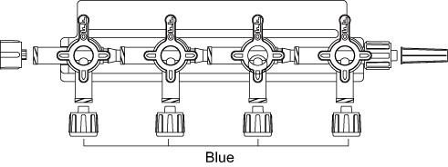 MX934Z4LM ICU Medical (4) 4-Way Stopcock W/Swivel Mll, Hi-Flo 20/Ca