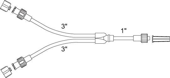 MX456CVL ICU Medical Y Connector 50/Ca