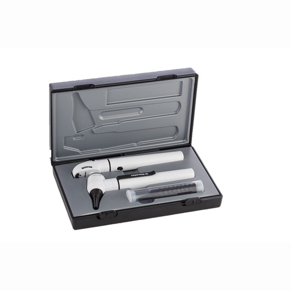 2130-203 Riester Pocket Set AA Handle with F.O. 3.7V Led, White, in Case, E-Scope