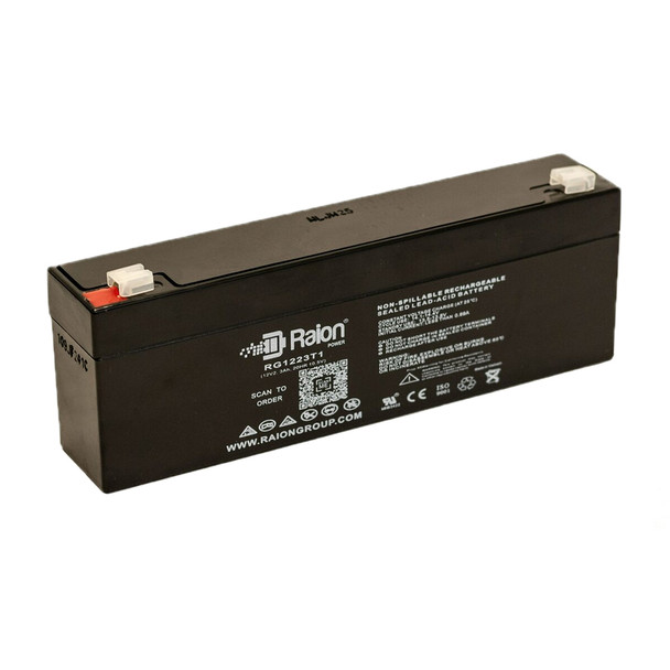 B00222 Unipower Battery, 12.0V, 2.9Ah, Lead Acid, 16 Months Warranty